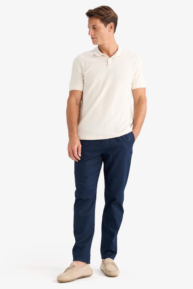 Yazlık Tensel Kumaş Jogger Pantolon Basic Düz Cepli Dar Paça