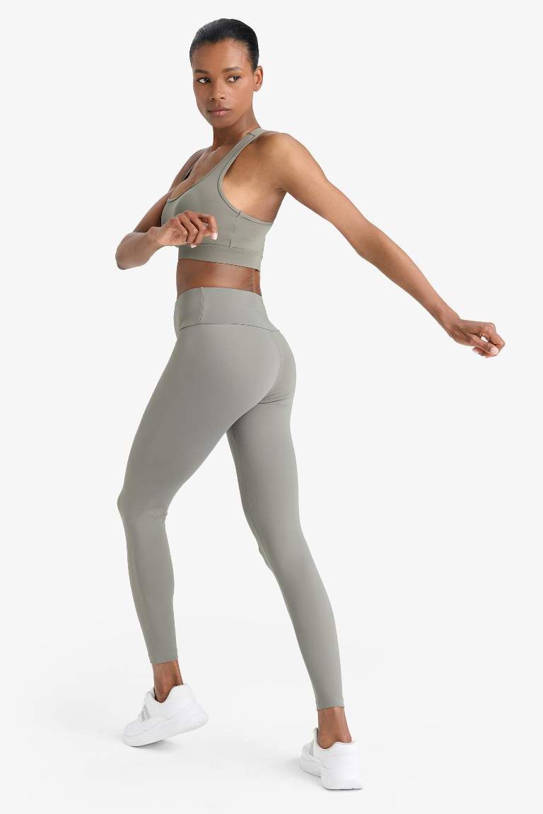 DeFactoFit Slogan Printed Sports Leggings