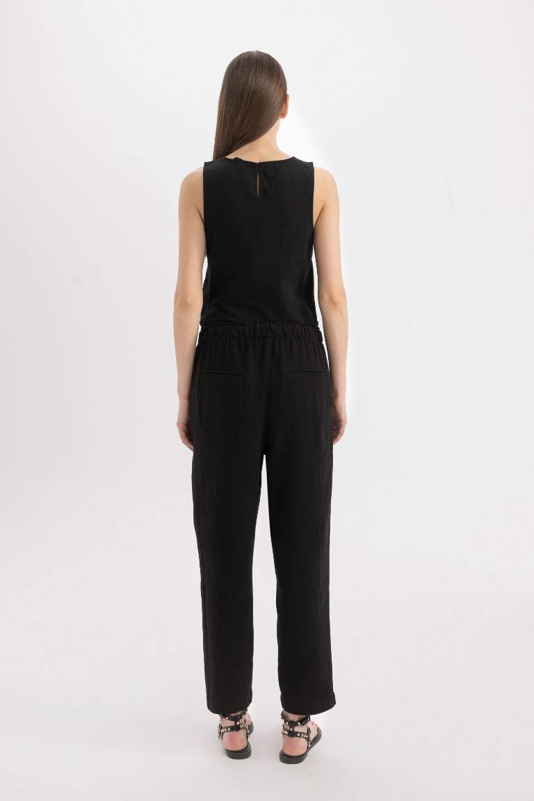 jogger Ankle Length With Pockets Woven Trousers