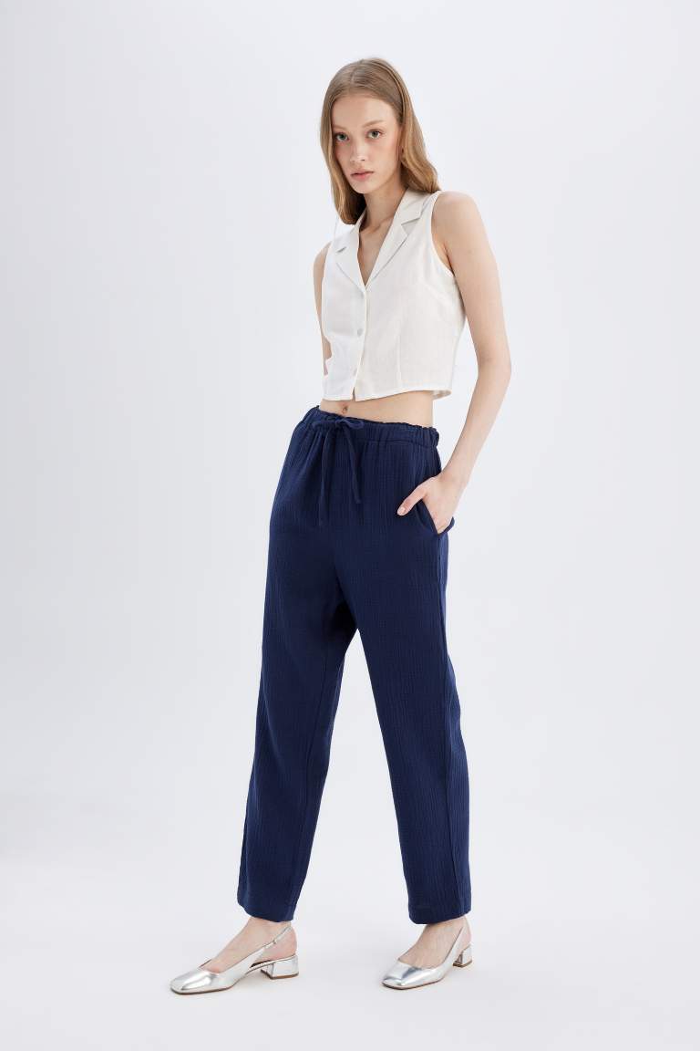 jogger Ankle Length With Pockets Woven Trousers