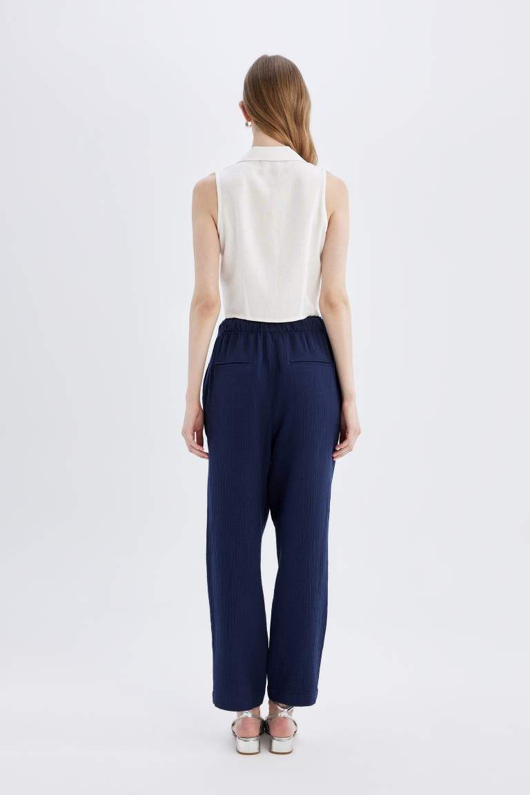 jogger Ankle Length With Pockets Woven Trousers