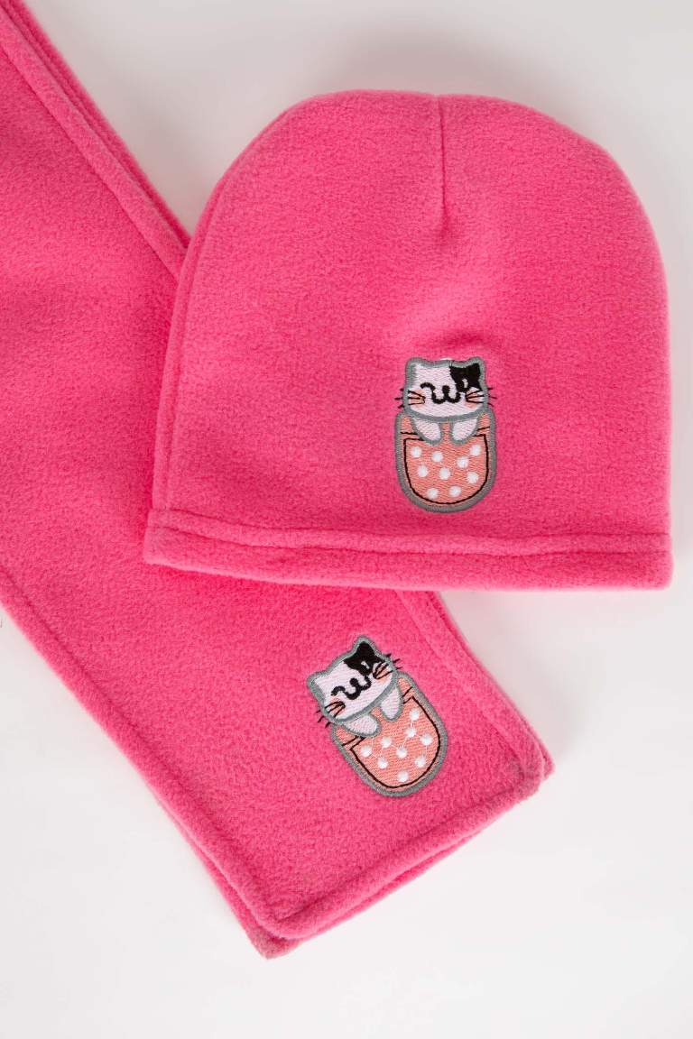 Baby Girl 2  Piece Fleece Scarf Beret Set