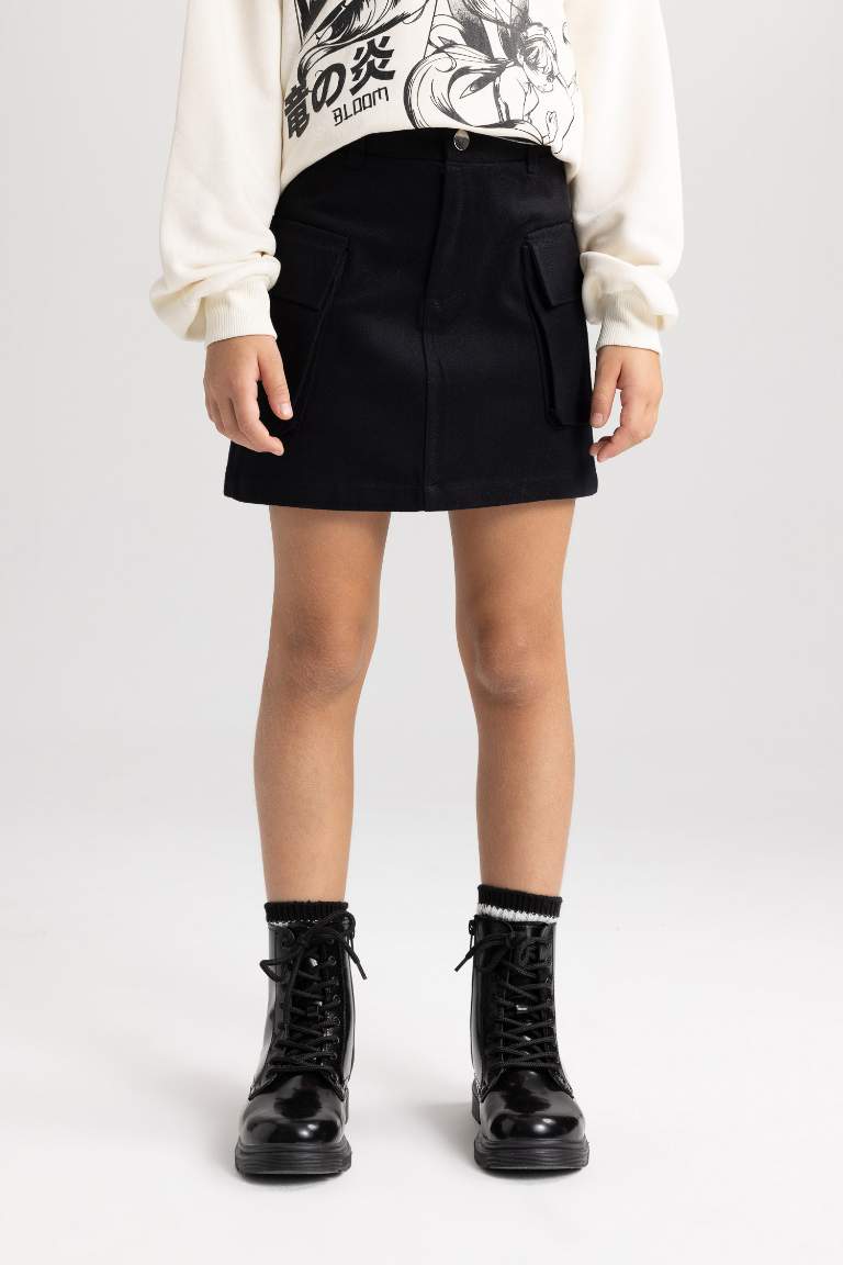 Girl Gabardine Regular Fit Skirt