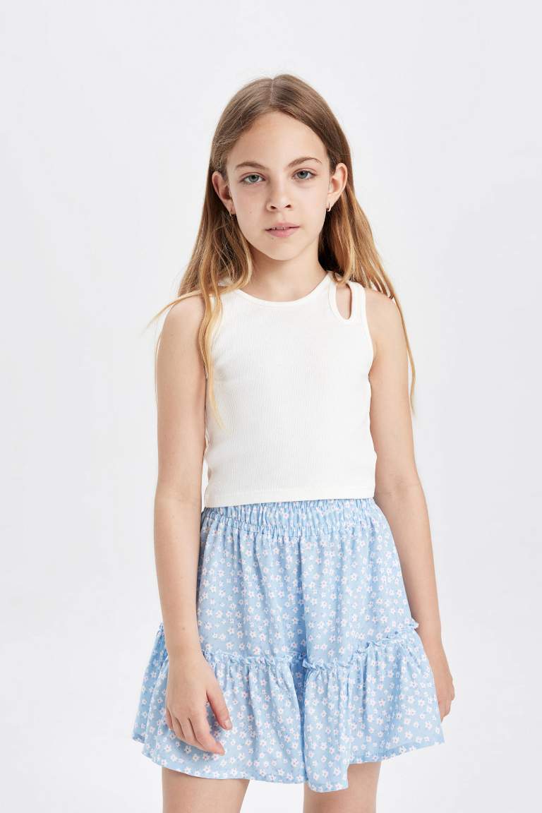 Girl Viscose Regular Fit Skirt