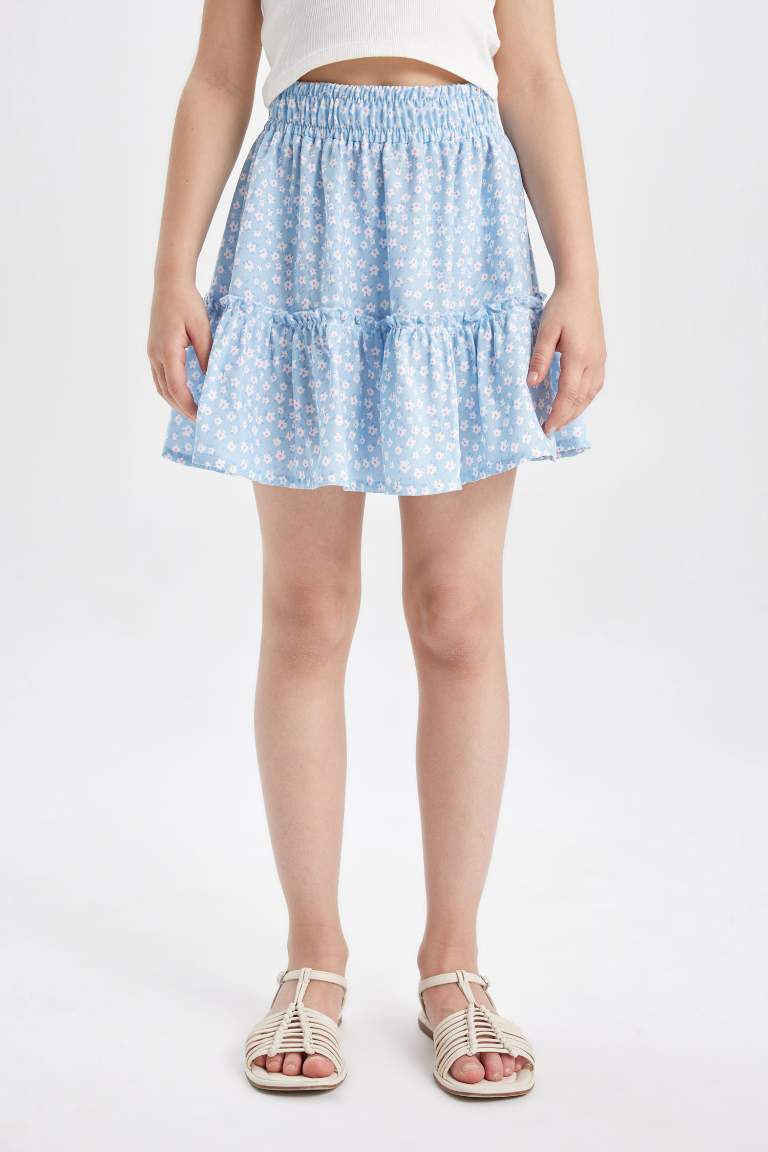 Girl Viscose Regular Fit Skirt