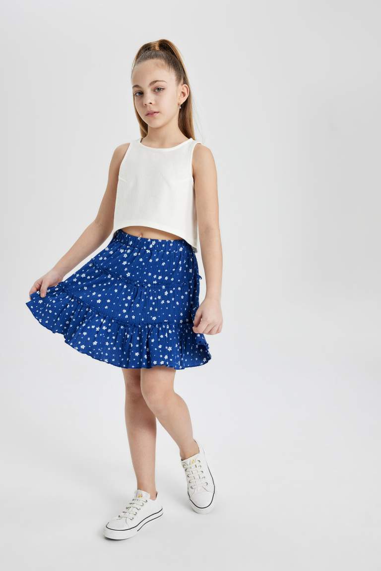 Girl Regular Fit Knitted Skirt