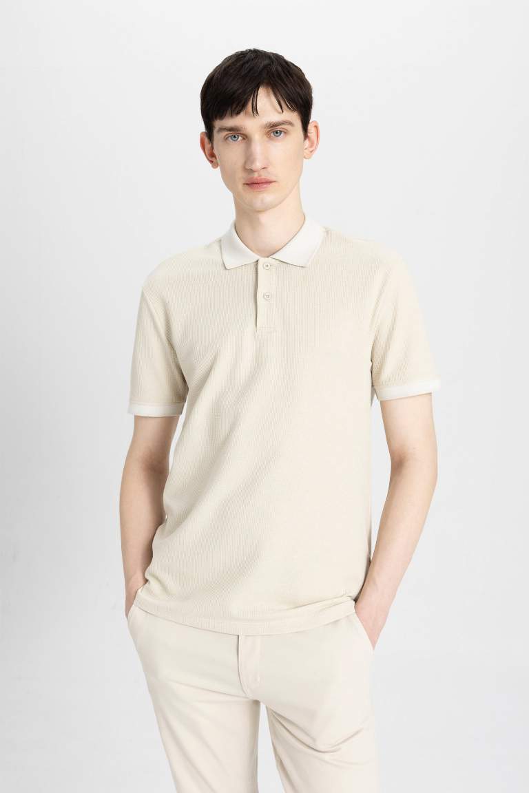 New Regular Fit Short Sleeve Basic Polo T-Shirt