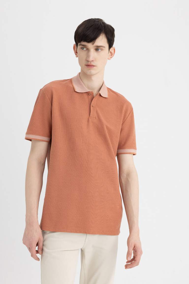 New Regular Fit Short Sleeve Basic Polo T-Shirt