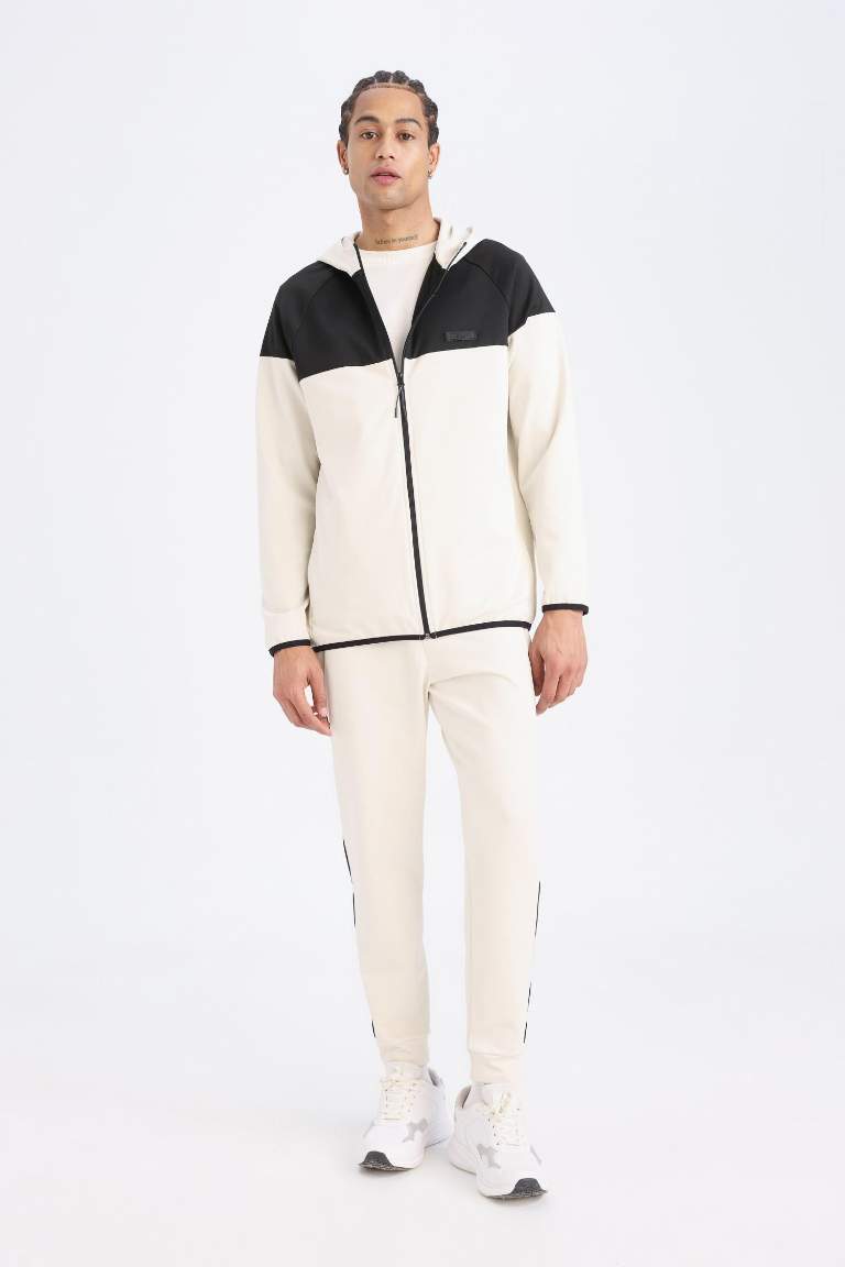 DeFactoFit Sporcu Standart Fit Jogger Eşofman Altı İçi Yumuşak Tüylü Skuba Dalgıç Kumaş