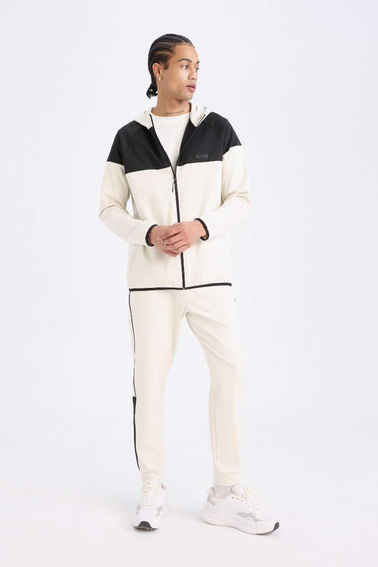 DeFactoFit Sporcu Standart Fit Jogger Eşofman Altı İçi Yumuşak Tüylü Skuba Dalgıç Kumaş