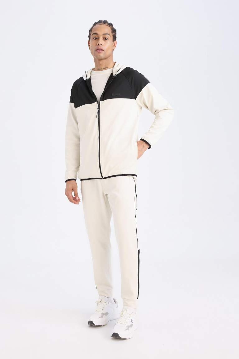 DeFactoFit Sporcu Standart Fit Jogger Eşofman Altı İçi Yumuşak Tüylü Skuba Dalgıç Kumaş