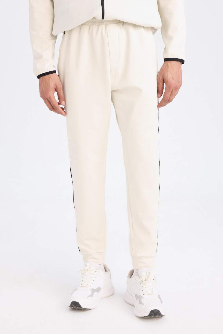 DeFactoFit Sporcu Standart Fit Jogger Eşofman Altı İçi Yumuşak Tüylü Skuba Dalgıç Kumaş