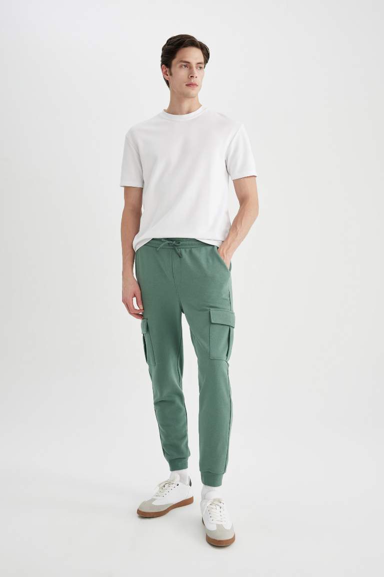 Slim Fit Rib Hem Sweatpants