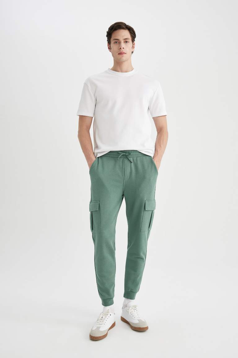 Slim Fit Rib Hem Sweatpants