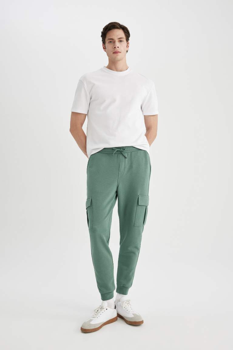 Slim Fit Rib Hem Sweatpants