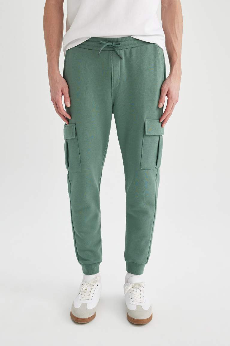 Slim Fit Rib Hem Sweatpants