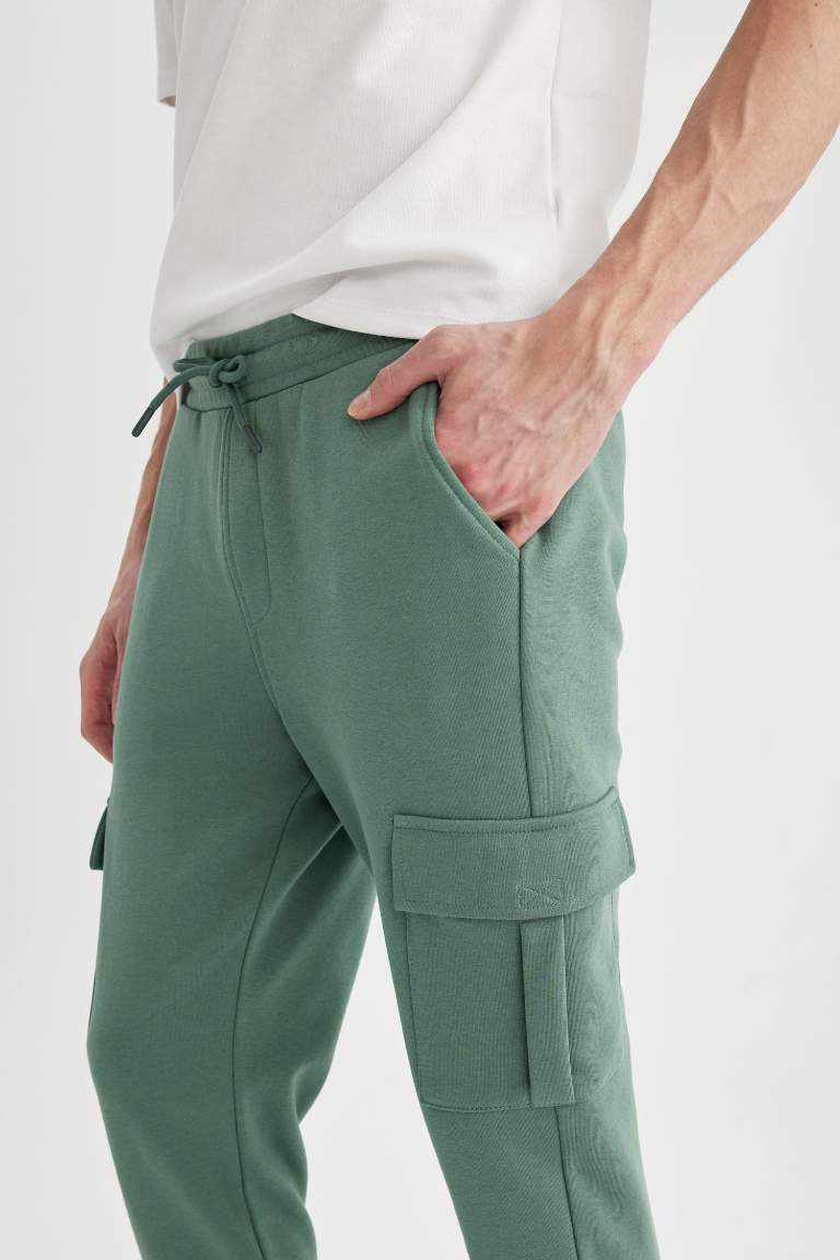 Slim Fit Rib Hem Sweatpants