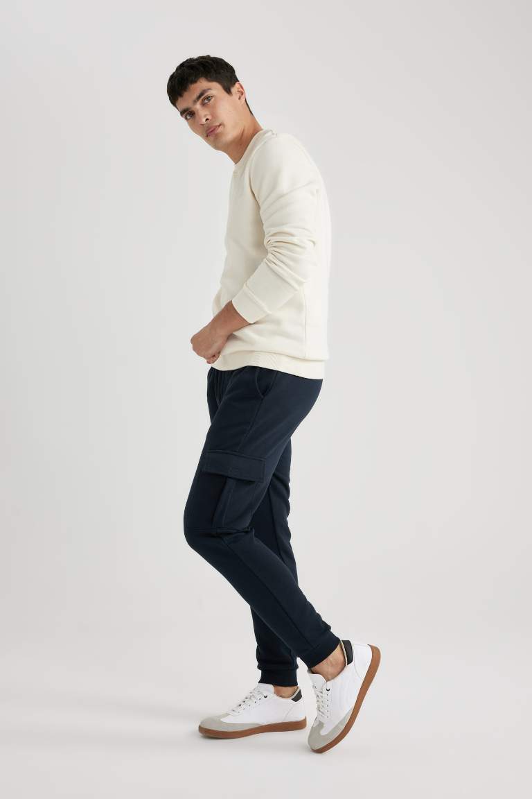 Slim Fit Rib Hem Sweatpants