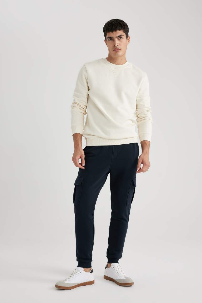 Slim Fit Rib Hem Sweatpants