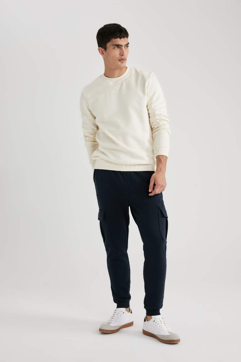 Slim Fit Rib Hem Sweatpants