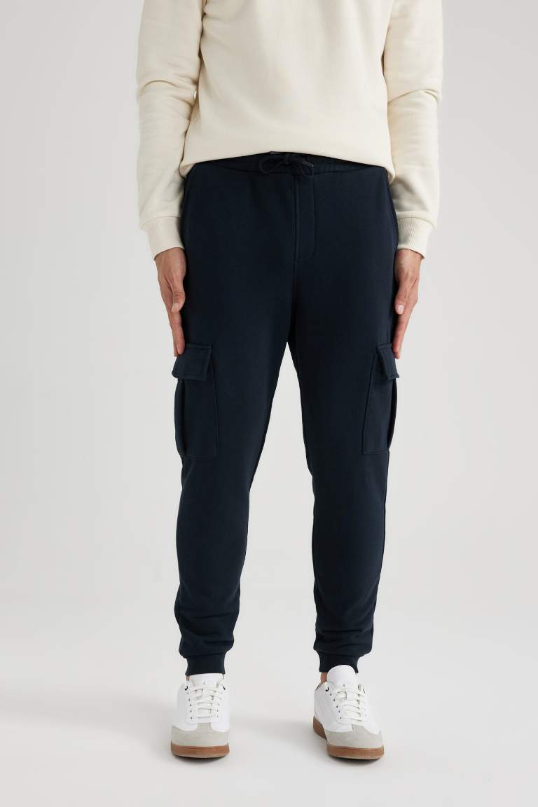 Slim Fit Rib Hem Sweatpants