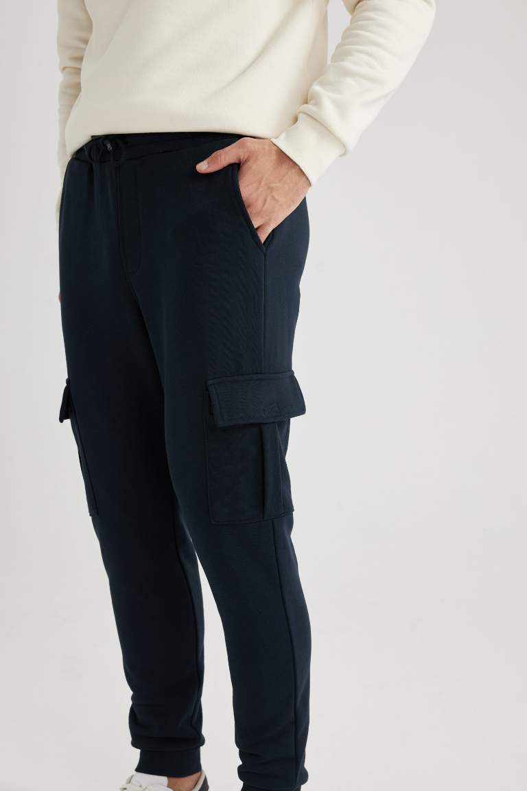 Slim Fit Rib Hem Sweatpants