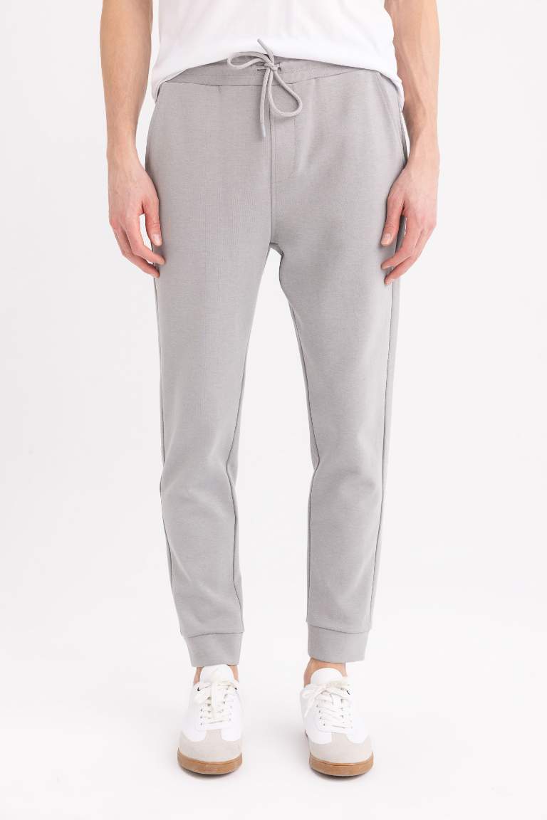 Slim Fit Rib Hem Sweatpants