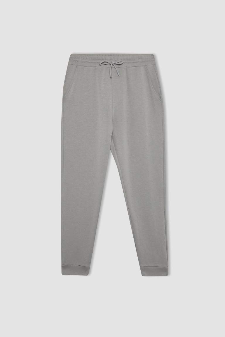 Slim Fit Rib Hem Sweatpants