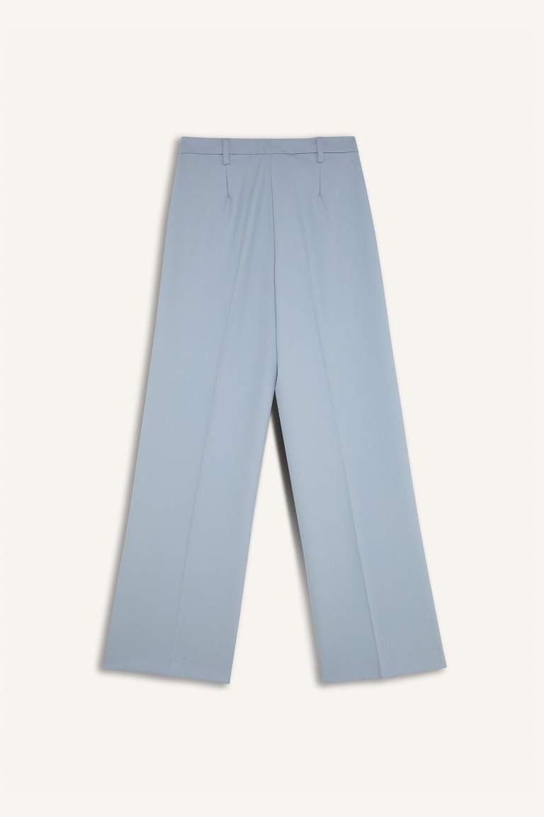 Wide Leg High Waist Standard Length Trousers