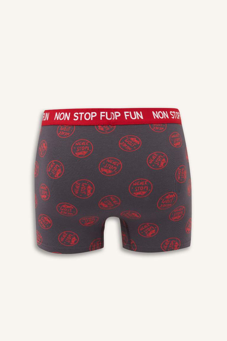 Regular Fit Desenli 3'lü Boxer