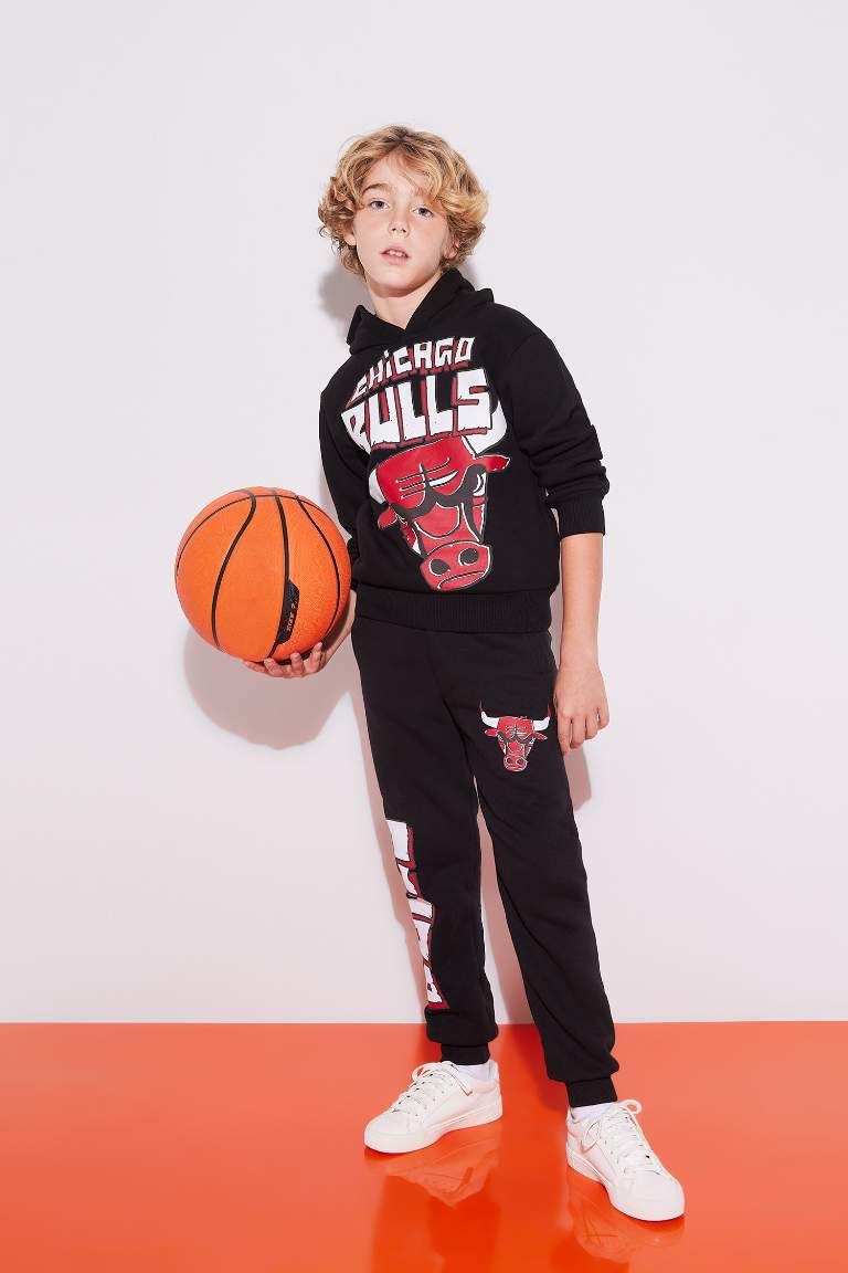 Boy NBA Chicago Bulls Hooded Thick Sweatshirt