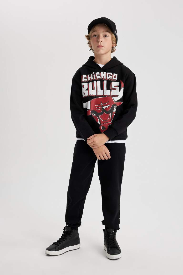 Boy NBA Chicago Bulls Hooded Thick Sweatshirt