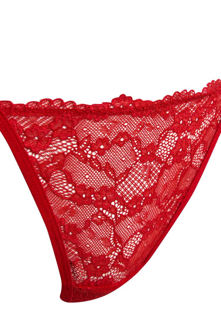 Fall in Love Red Lace String Panty