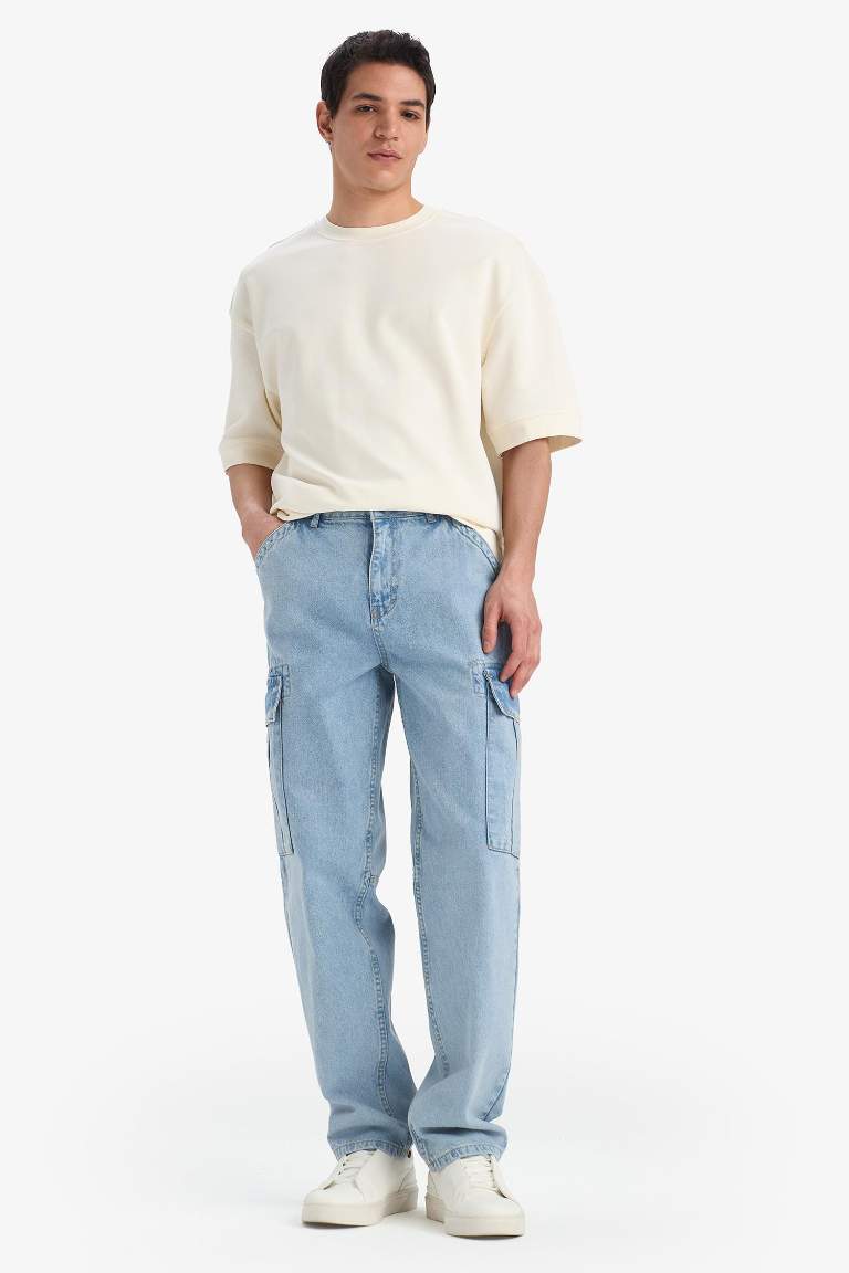 Loose Fit Rahat Kesim Bisiklet Yaka Ağır Kumaş Basic Düz Kısa Kollu Tişört