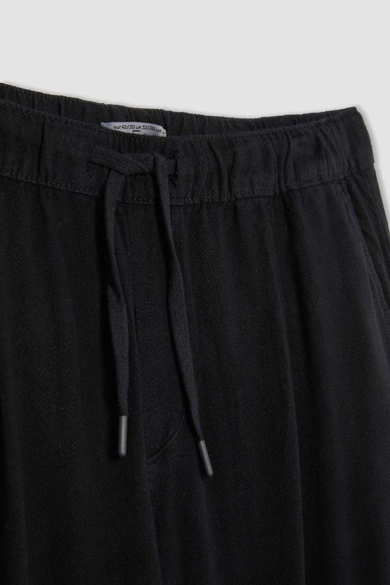 Regular Fit Regular Hem Viscose Trousers