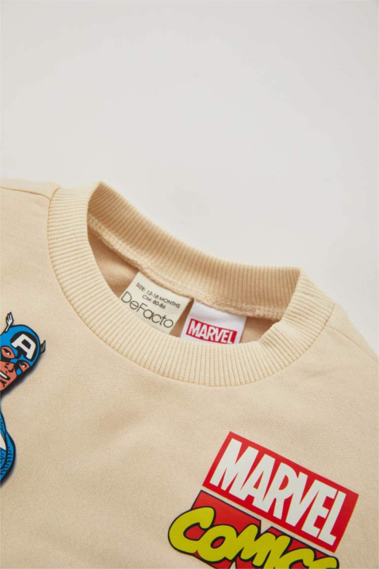 Erkek Bebek Marvel Comics Sweatshirt Eşofman Altı 2'li Takım