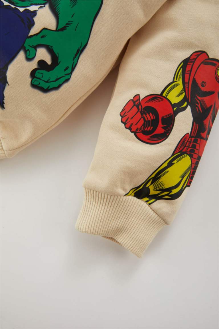 Erkek Bebek Marvel Comics Sweatshirt Eşofman Altı 2'li Takım