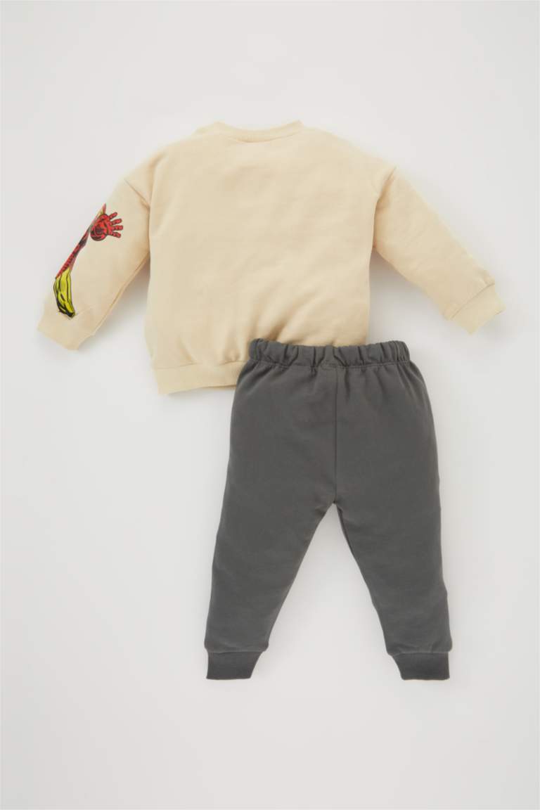Erkek Bebek Marvel Comics Sweatshirt Eşofman Altı 2'li Takım