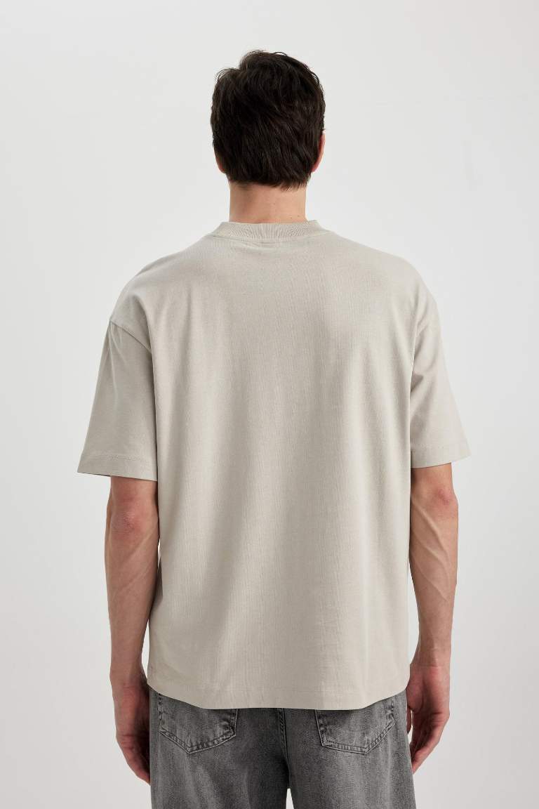 Oversize Fit Crew Neck Basic Short Sleeve T-Shirt