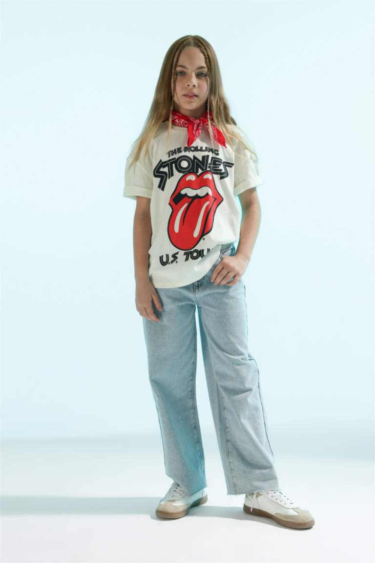 Kız Çocuk Wide Leg Geniş Paça Jean Pantolon