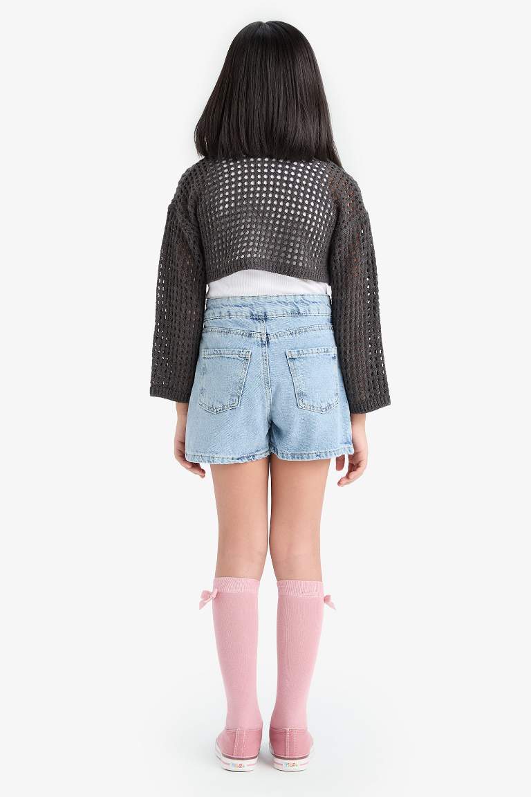 Jupe-short en jean pour fille