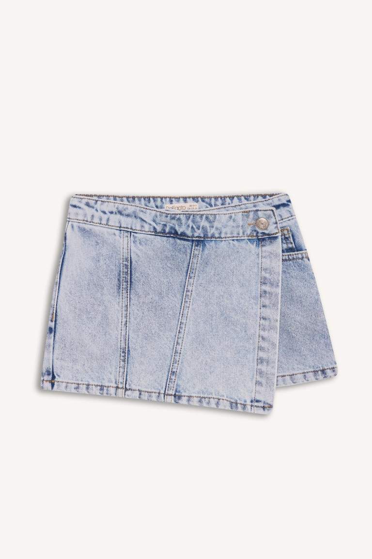 Jupe-short en jean pour fille