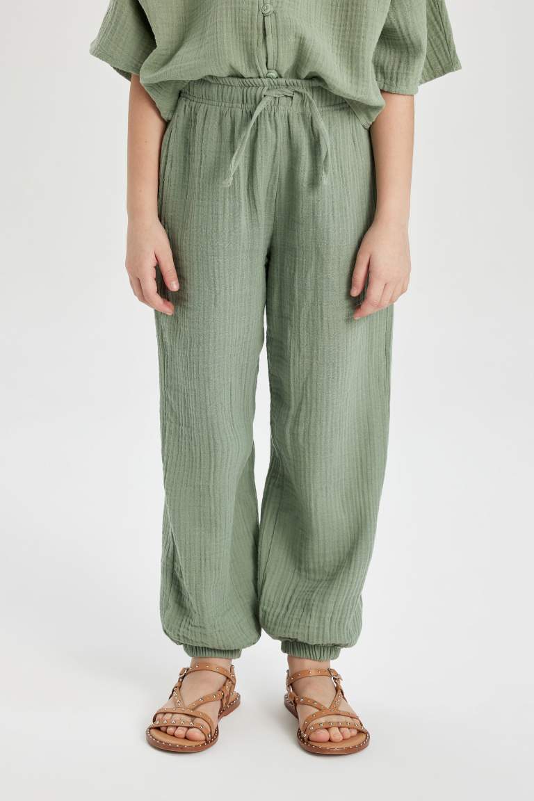 Girl Parachute Cotton Trousers