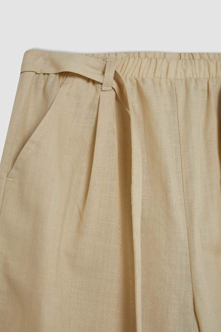 Girl Wide Leg Cotton Trousers