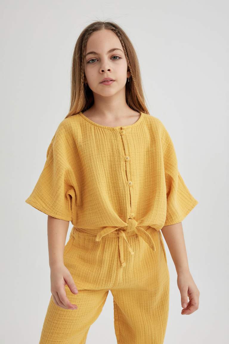 Blouse à Manches Courtes Pour Fille