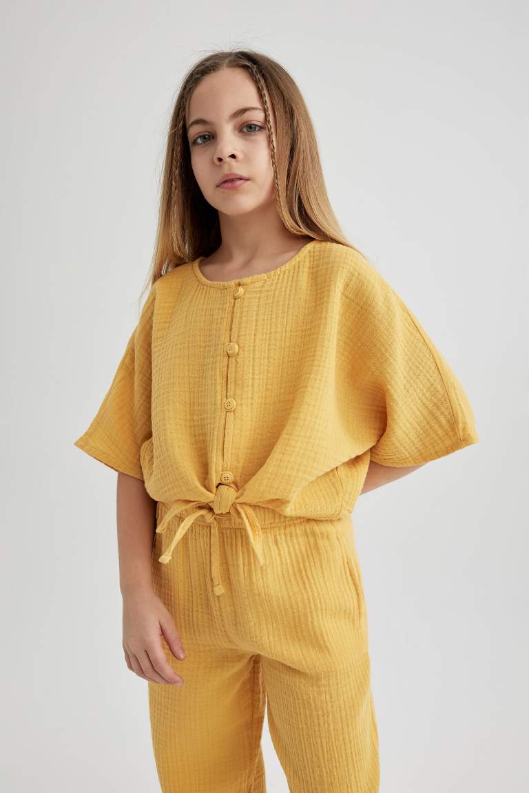 Blouse à Manches Courtes Pour Fille