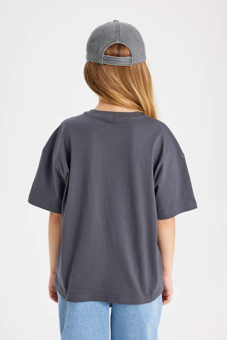 T-Shirt Oversize imprimé à Manches Courtes pour Fille