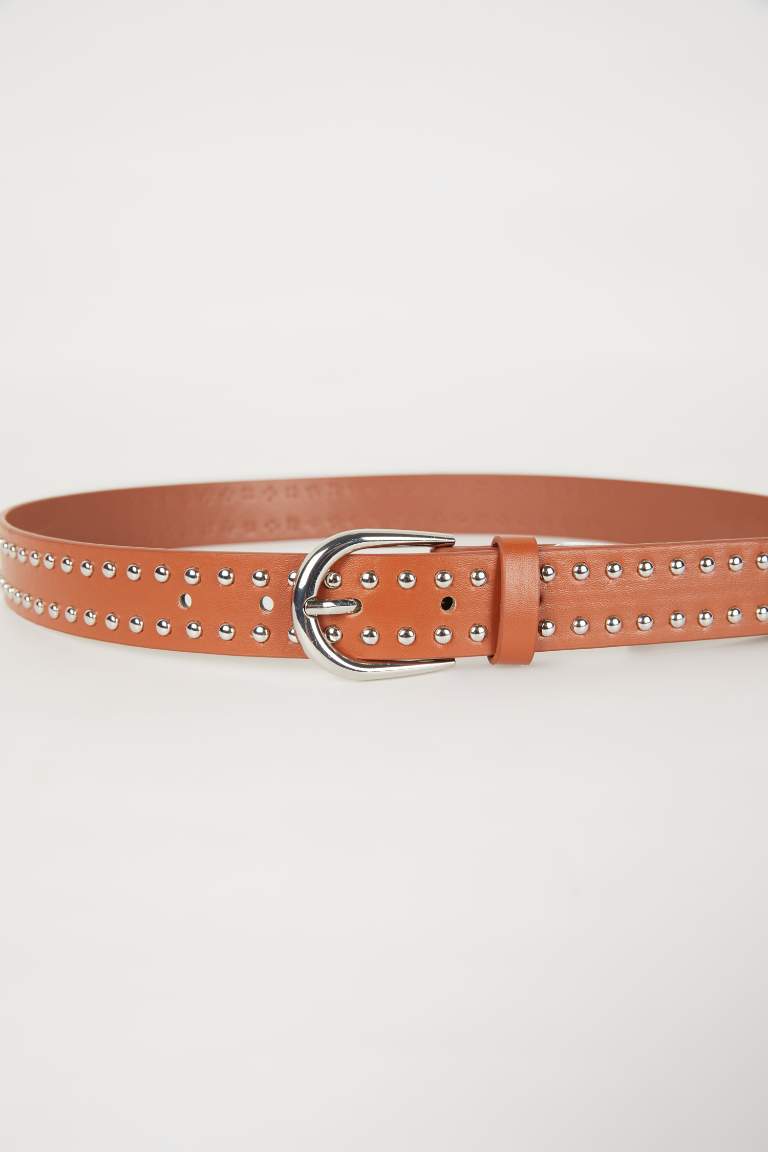 Woman Faux Leather Jean Belt