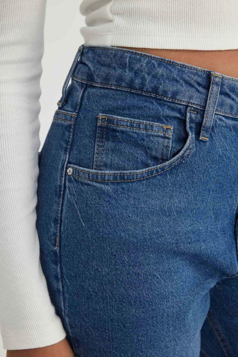 Lina Comfort Mom Fit Yüksek Bel Bilek Boy Jean Pantolon