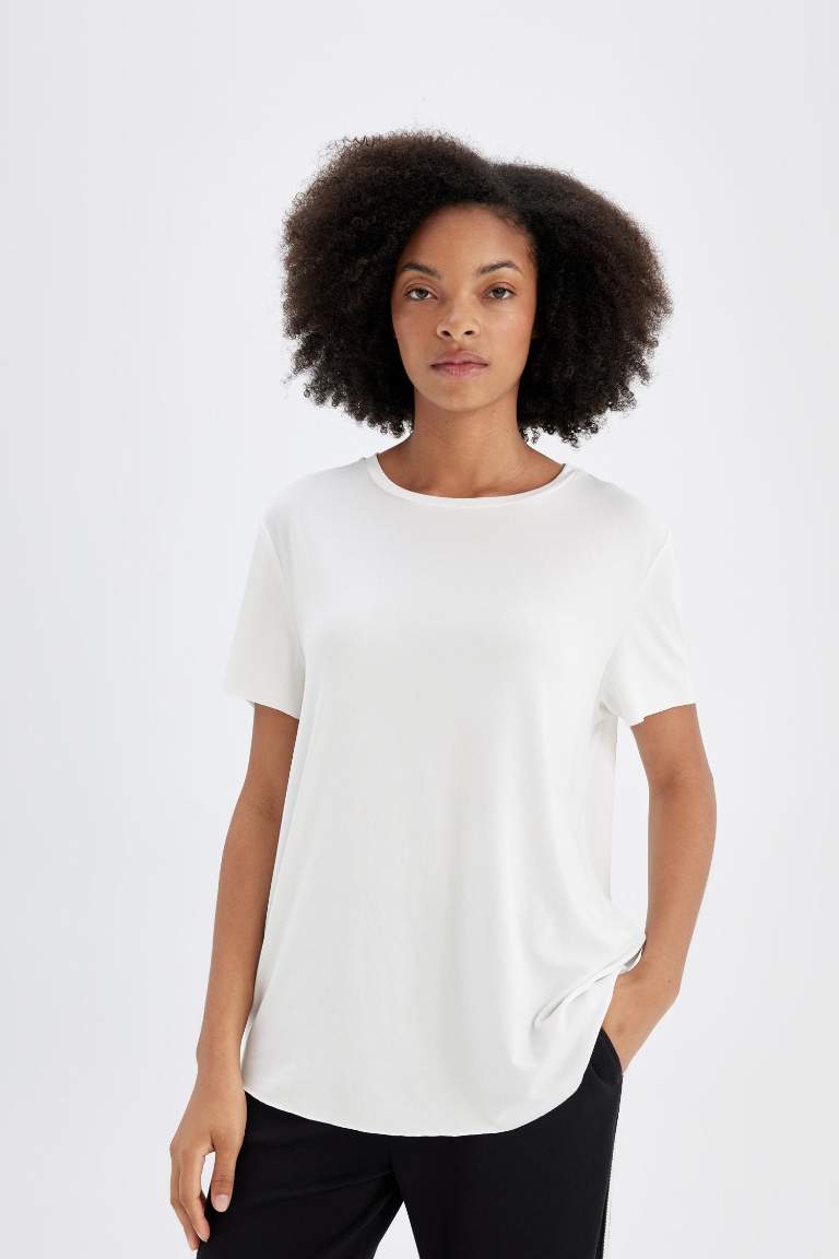 DeFactoFit Oversize Fit Sports Modal T-Shirt